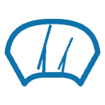 Blue windshield wiper icon